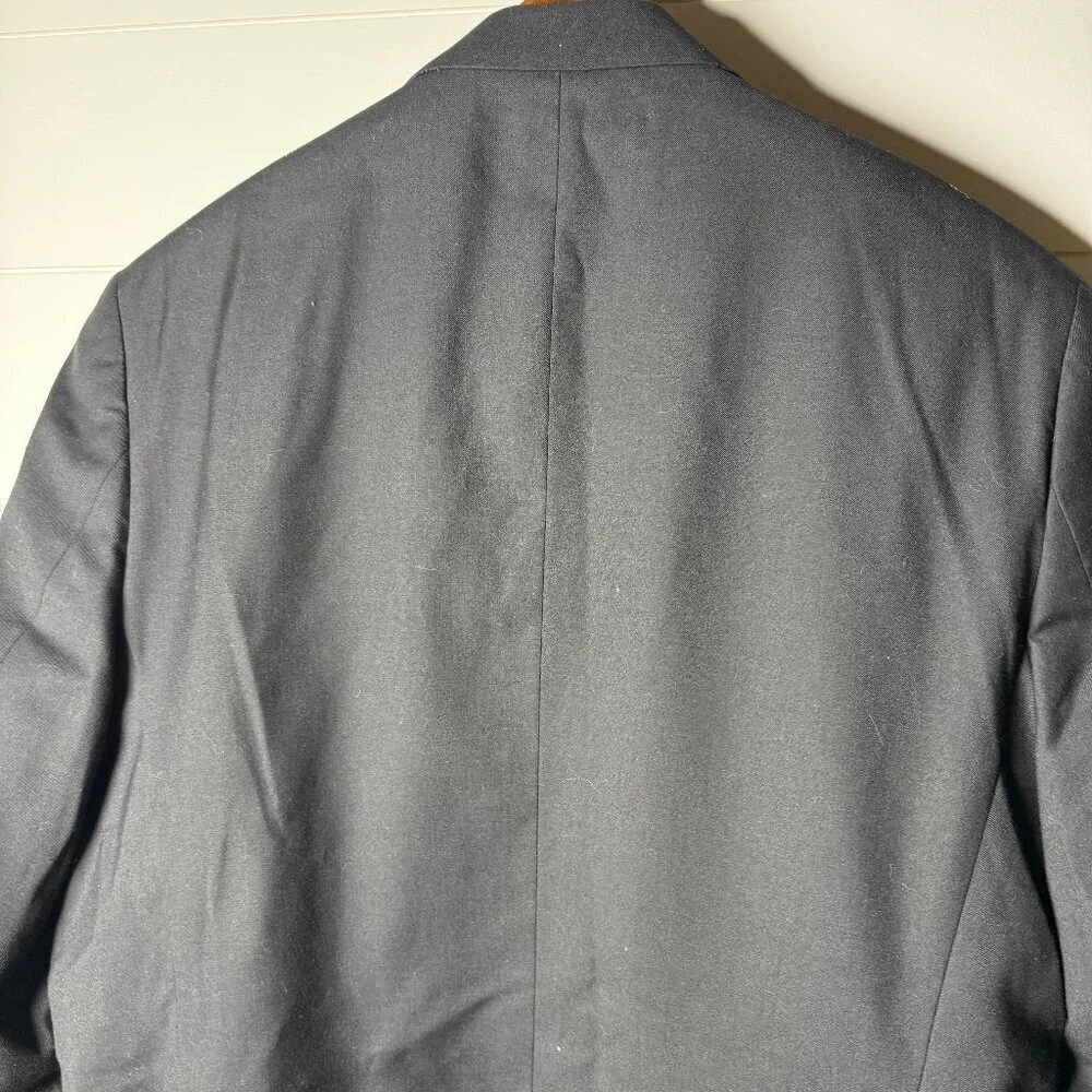 Alain Dupetit Blazer Mens 42R Black 3 Button Suit Jacket